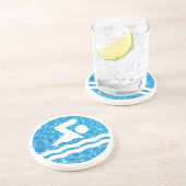 スイムアイコンプールウォーターコースター(泳ぐ人またはコーチ) コースター (側面)