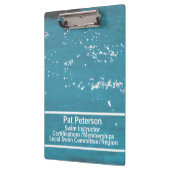 スイムインストラクターウォーターポロダイブプールテンプレート クリップボード (左)