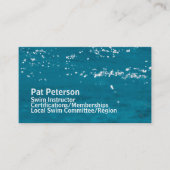 スイムインストラクターウォーターポロダイブプールテンプレート 名刺 (正面)