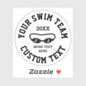 スイムカスタムチームの泳ぐ人用ビニールのシール シール (シート)