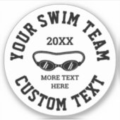スイムカスタムチームの泳ぐ人用ビニールのシール シール (正面)