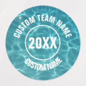 スイムカスタムチーム ラベル (デザイン2)