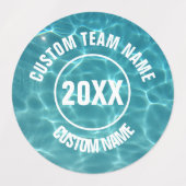 スイムカスタムチーム ラベル (デザイン1)