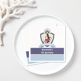 スイムクラブクレストペンギンキッズプール誕生日パーティー スタンダードカクテルナプキン