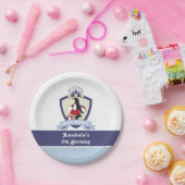 スイムクラブクレストペンギンキッズプール誕生日パーティー ペーパープレート (パーティー)