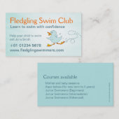 スイムクラブ泳ぐ先生名刺 名刺 (正面/裏面)