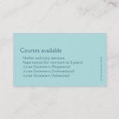 スイムクラブ泳ぐ先生名刺 名刺 (裏面)