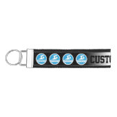 スイムコーチまたは泳ぐ人カスタムチーム名スポーツ リストバンドキーホルダー (鍵左)