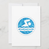 スイムコーチエ最高のバーのカスタム写真 サンキューカード (裏面)