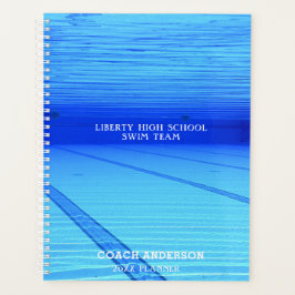 スイムコーチスイミングチームスポパーソナライズされたーツ プランナー手帳