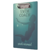 スイムコーチティール（緑がかった色）モダンMermaidクリップボード クリップボード (左)