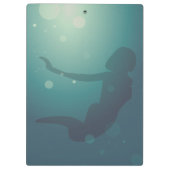 スイムコーチティール（緑がかった色）モダンMermaidクリップボード クリップボード (裏面)