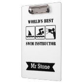 スイムコーチパーソナライズされた先生クリッボおもしろいード クリップボード (左)