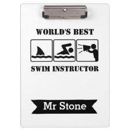 スイムコーチパーソナライズされた先生クリッボおもしろいード クリップボード