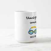 スイムコーチマグ、スポーツコーチへのギフトに感謝。 コーヒーマグカップ (中央)