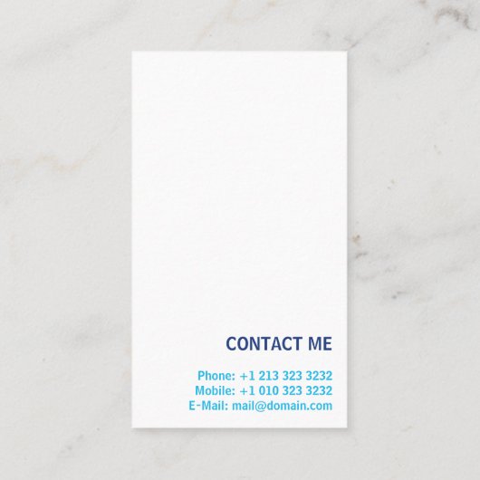 スイムコーチ 名刺 (裏面)