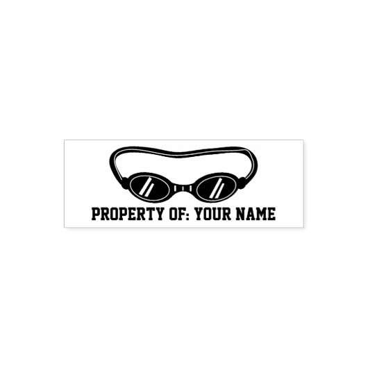 スイムゴーグルの通学書用の自己インクスタンプ セルフインキングスタンプ (デザイン)