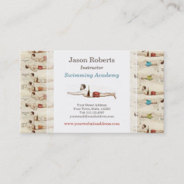 スイムスクール水泳先生ヴィンテージ 名刺