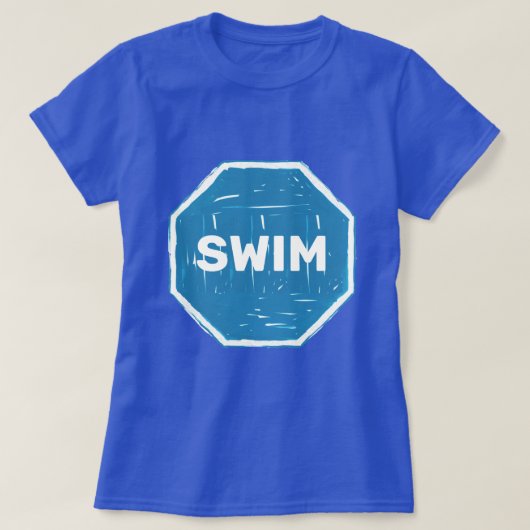 スイムストップ標識 Tシャツ (デザイン正面)
