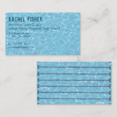 スイムチームコーチスイミングレッスンプールクリーナー 名刺 (正面/裏面)