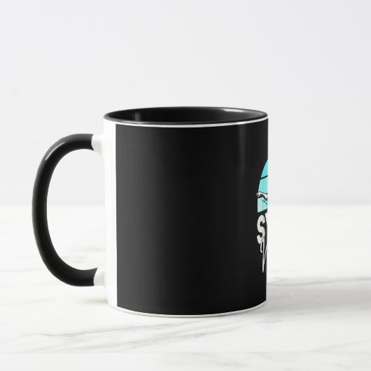 スイムチームマモマモールスクールスイミングミート泳ぐ人 マグカップ (左)