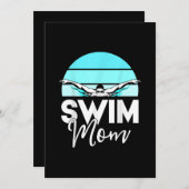 スイムチームマモマモールスクールスイミングミート泳ぐ人 招待状 (正面/裏面)