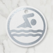 スイムチーム名または文字カスタムスイミングとダイビング フェイバータグ (正面)