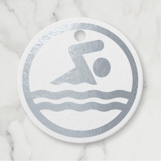 スイムチーム名または文字カスタムスイミングとダイビング フェイバータグ (正面)