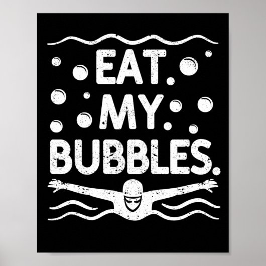 スイムチーム泳ぐ人おもしろいスイミング恋人 ポスター (正面)