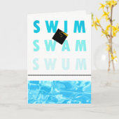 スイムチーム泳ぐ人卒業 カード (黄色い花)