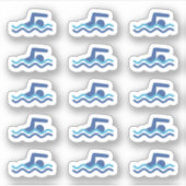 スイムデイ泳ぐ人カレンダー武城プランナー シール (正面)