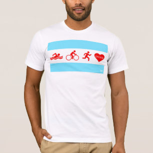 スイムバイクシ走カゴ Tシャツ