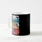スイムバイクトライアス走ロンロン コーヒーマグカップ (正面左)