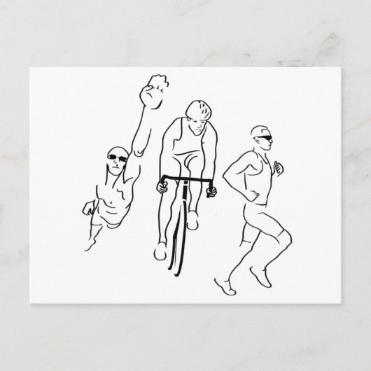 スイムバイクトライアス走ロンロン ポストカード (正面)