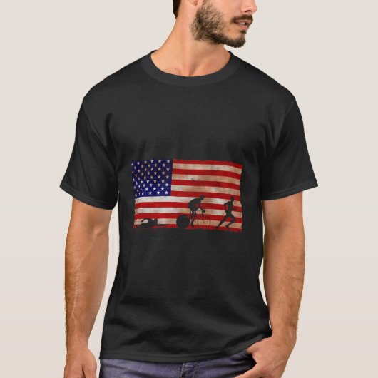 スイムバイク走トライアスロントリギア Tシャツ (正面)