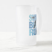 スイムバイ走ク-ヴィンテージトライアスロン フロストグラスビールジョッキ (正面右)