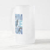 スイムバイ走ク-ヴィンテージトライアスロン フロストグラスビールジョッキ (正面左)