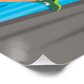 スイムバイ走ク- Triathlon Wall Art forアスリート ポスター (コーナー)