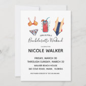 スイムバチェロレッテ週末招待状 招待状 (正面)