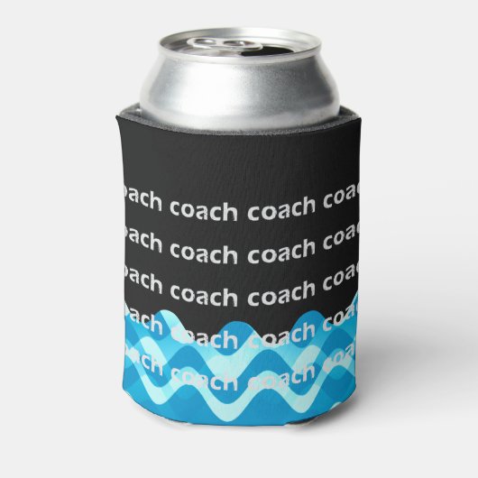 スイムパーソナライズされたまたはダイブコーチクーラーボックス 缶クーラー (缶裏面)