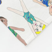 スイムパーソナライズされたチーム同期泳ぐ人ガール フリースブランケット (角)