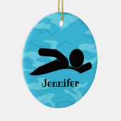 スイムパーソナライズされたデザインオーナメント セラミックオーナメント (右)