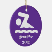スイムパーソナライズされたデザインオーナメント セラミックオーナメント (右)