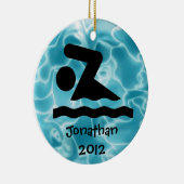 スイムパーソナライズされたデザインオーナメント セラミックオーナメント (右)