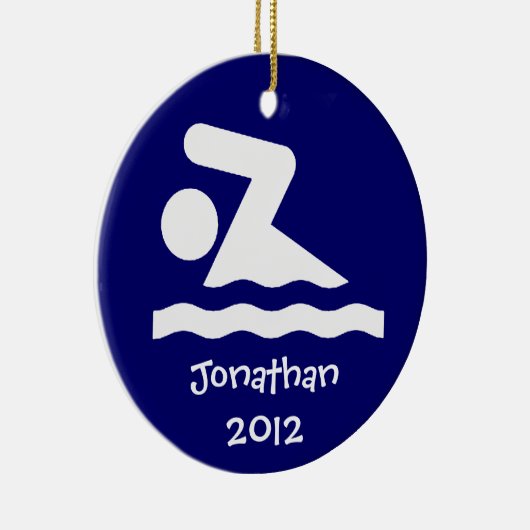 スイムパーソナライズされたデザインオーナメント セラミックオーナメント (右)