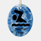 スイムパーソナライズされたデザインオーナメント セラミックオーナメント (右)