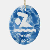 スイムパーソナライズされたデザインオーナメント セラミックオーナメント (右)