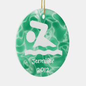 スイムパーソナライズされたデザインオーナメント セラミックオーナメント (右)