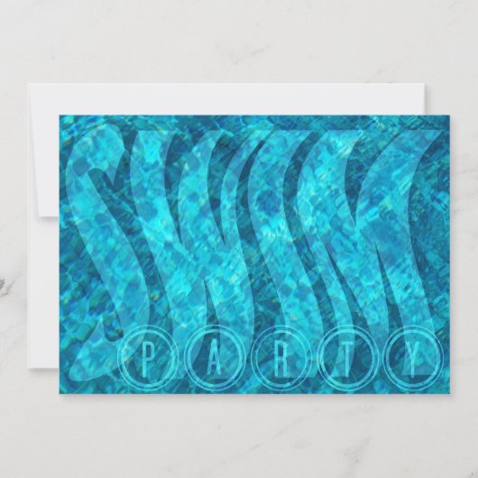 スイムパーティの招待状 招待状 (正面)