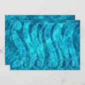 スイムパーティの招待状 招待状 (正面/裏面)